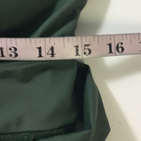 BLOOMCHIC 14-16 1X Plus Green Frill Trim Belted Fit Flare Swim Dress NWT B81 - Picture 7 of 11